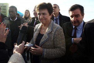 Kristalina Georgieva of the European Commission, an author of the report, in Athens last month. Credit Simela Pantzartzi/European Pressphoto Agency