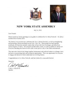 Go Africa Street Festival 2016 NYS assembly speaker Heastie